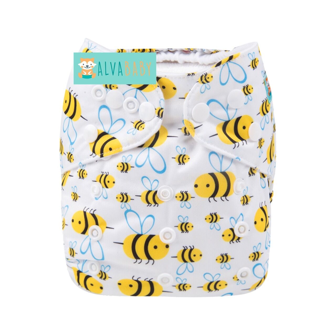 Pañal de Tela Unitalla Alva Baby -  Abejas - Llegada 30 Julio aprox - Imagen 1