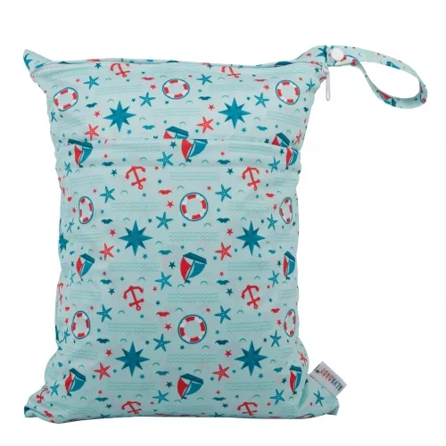 Wet Bag marinero WetBag - Bolsa para almacenar Pañales Sucios - Capacidad 7 a 9 Pañales - Imagen 1