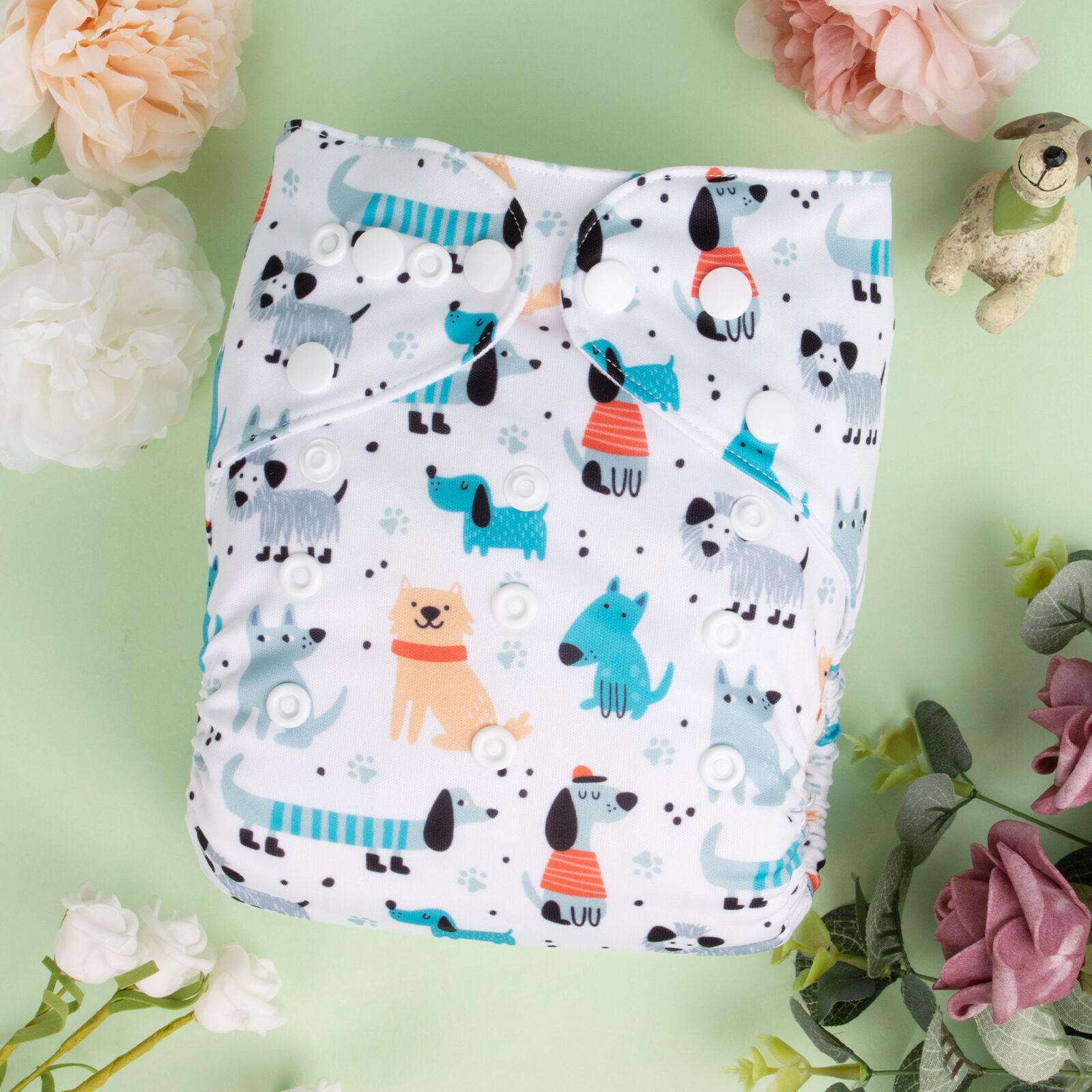 Pañal de Tela Unitalla Alva Baby - Est de Edición Especial - Perritos - Llegada 30 Julio aprox - Imagen 1