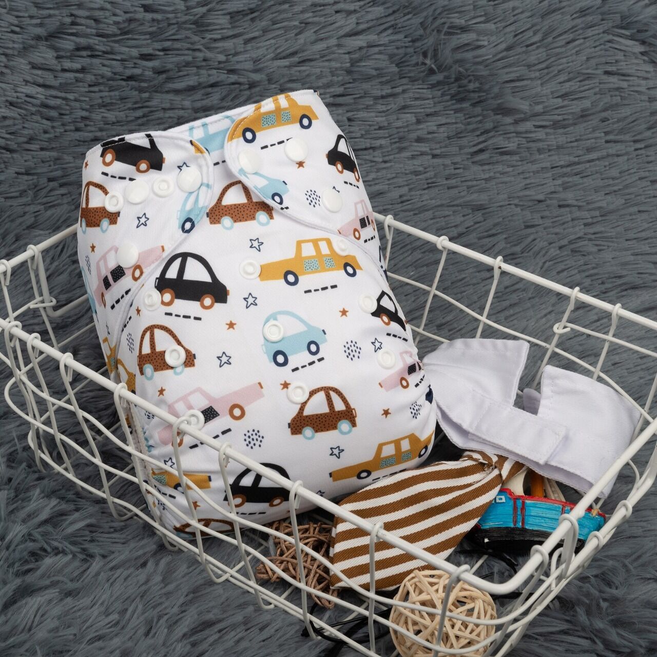 Pañal de Tela Unitalla Alva Baby - Est de Edición Especial - Carritos - Llegada 30 Julio aprox - Imagen 1