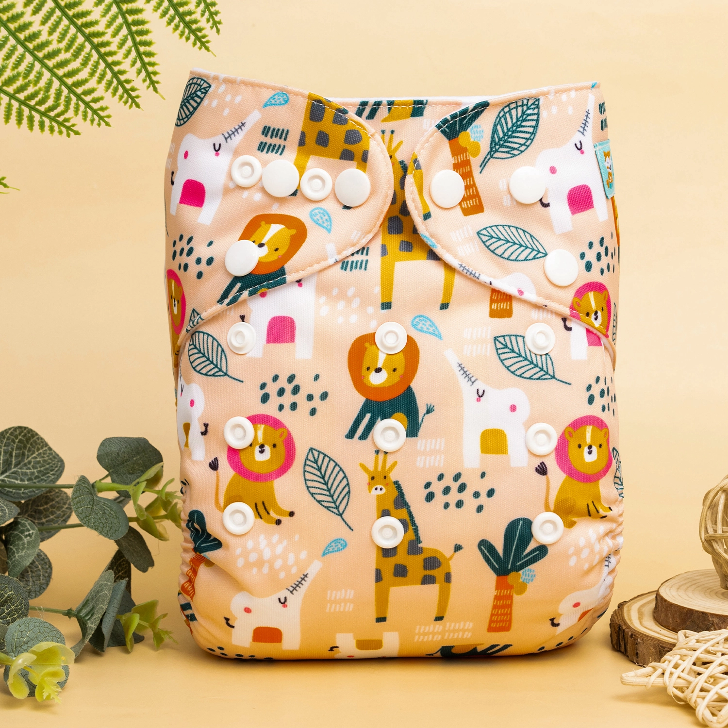 b8c74751d0 (1) Pañal de Tela Unitalla Alva Baby - Estampado de Edición Especial - Animales Selva - Llegada 30 Julio aprox - Imagen 1