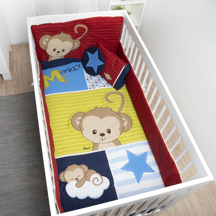 JuegodeedredonBabyMonkey_700x Juego de Edredón de 6 Piezas para Cuna Baby Monkey (Certificado OEKO-TEX®) - Imagen 1